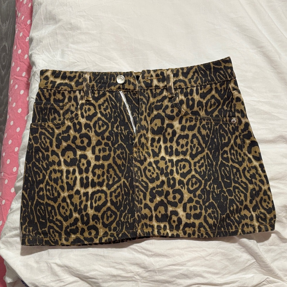 White Fox Boutique Leopard Print Skirt
